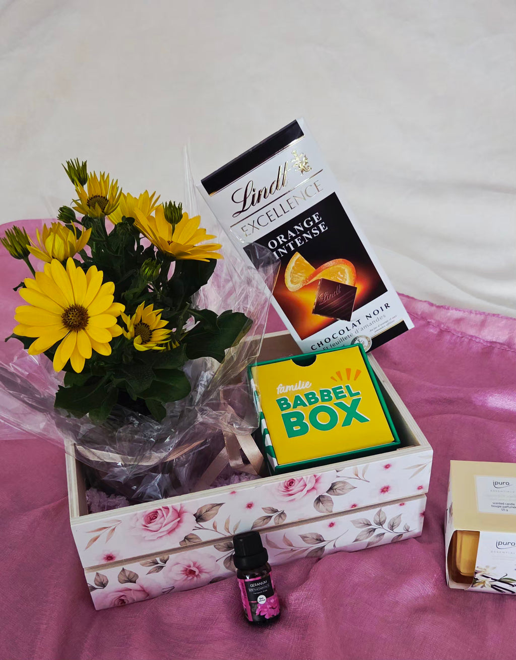 Personalized Wooden Gift Box with Plant & Self-Care Essentials