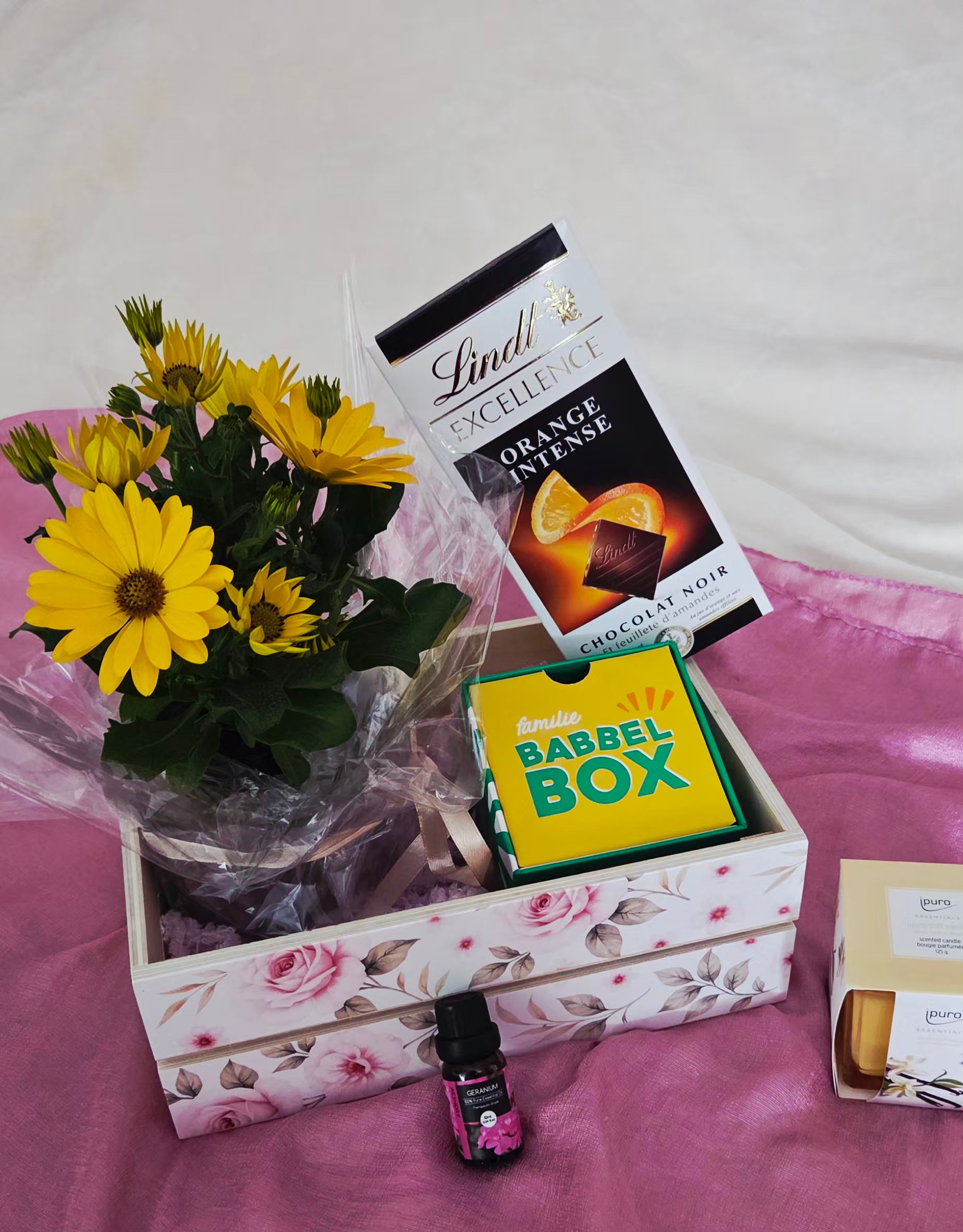 Personalized Wooden Gift Box with Plant & Self-Care Essentials