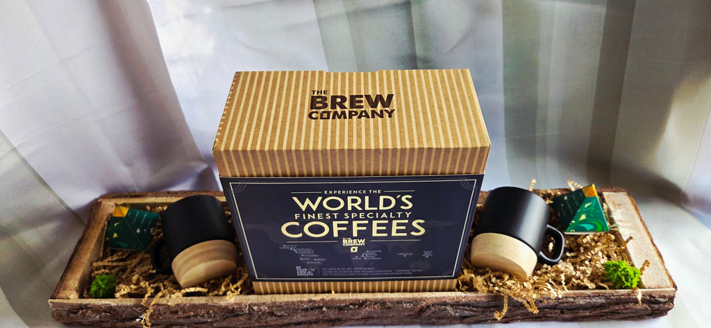World Coffee Experience on Natural Wood