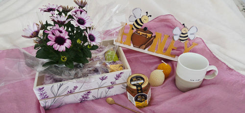 Personalized Wooden Gift Box with Plant & Self-Care Essentials