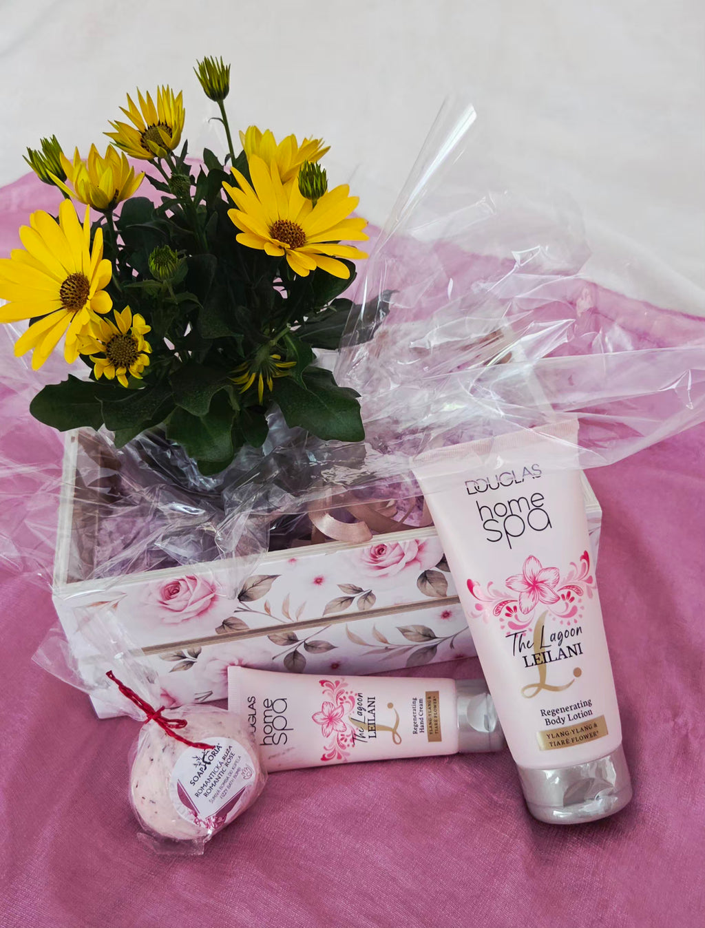 Personalized Wooden Gift Box with Plant & Self-Care Essentials